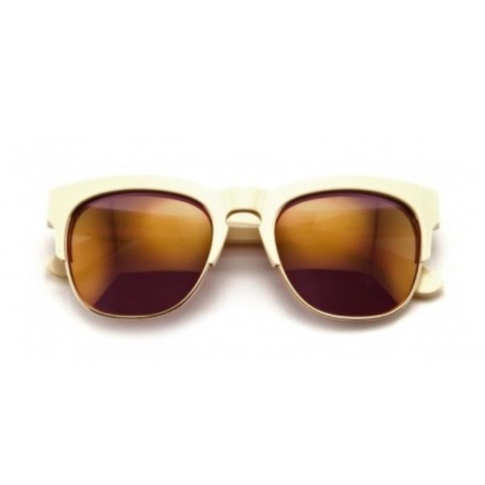 WILDFOX CLUBFOX SUNGLASSES ~ MIRRORS ~ GOLD METAL